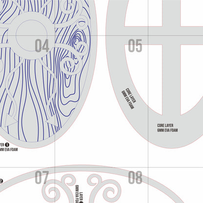 Oval Shield Basic Pattern Template – EVA Foam Cosplay PDF for DIY Builds