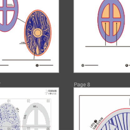 Oval Shield Basic Pattern Template – EVA Foam Cosplay PDF for DIY Builds