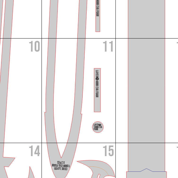 Patausche Kivia Weapon Prop Pattern Template – EVA Foam Pattern for Cosplay and DIY Builds Inspired by Sentenced to Be a Hero