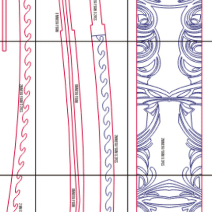Pattern + Video on YouTube: Eskay Psylocke Vengeance Katana from Marvel Rivals Cosplay Template Blueprint PDF