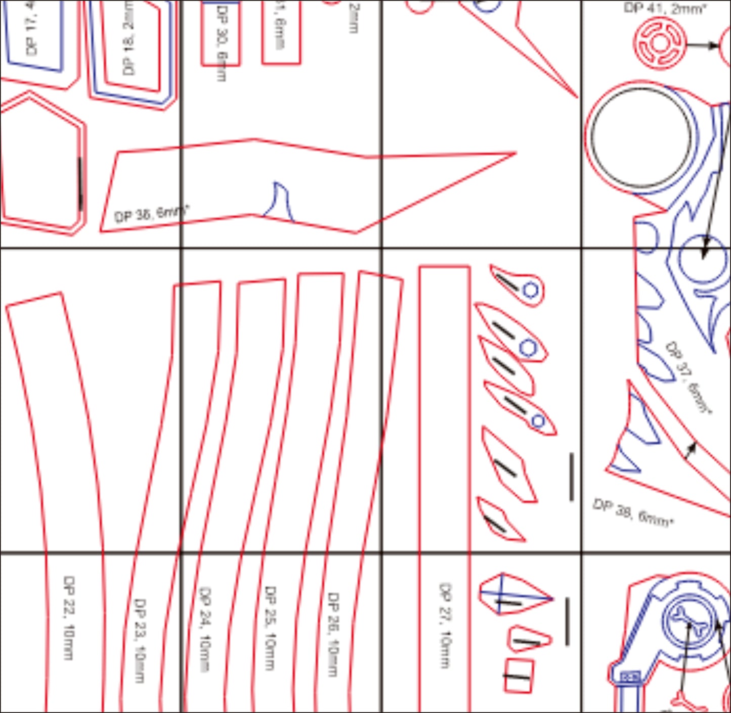 Pattern + Video on YouTube: Jinx Cosplay Fishbones Rocket Launcher from Arcane League of Legends Cosplay Template Blueprint PDF