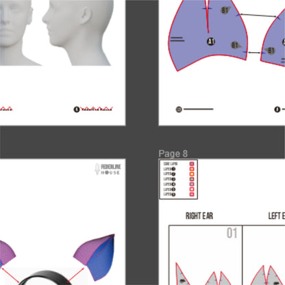 Pig Ears Prop Pattern Template – EVA Foam Pattern for Cosplay and DIY Builds Inspired by Animal Fantasy Style