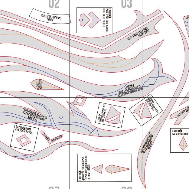 Polar Star Bow Prop Pattern Template – EVA Foam Pattern for Cosplay & DIY Builds Inspired by Genshin Impact