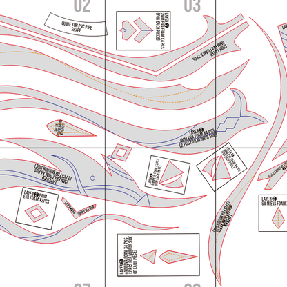 Polar Star Bow Prop Pattern Template – EVA Foam Pattern for Cosplay & DIY Builds Inspired by Genshin Impact