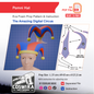 Pomni Hat Prop Pattern Template – EVA Foam Pattern for Cosplay and DIY Builds Inspired by The Amazing Digital Circus