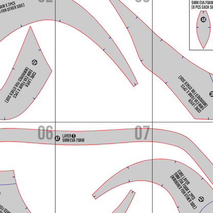 Pomni Hat Prop Pattern Template – EVA Foam Pattern for Cosplay and DIY Builds Inspired by The Amazing Digital Circus
