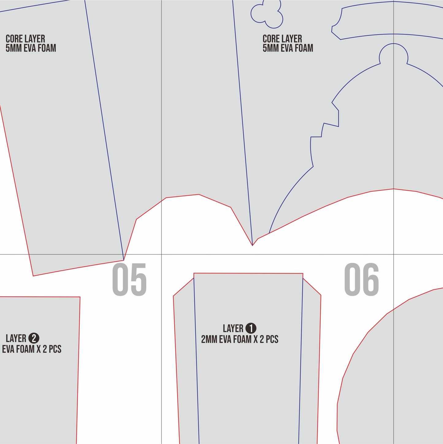 Pompom Hat Prop Pattern Template – EVA Foam Pattern for Cosplay & DIY Builds Inspired by Honkai: Star Rail