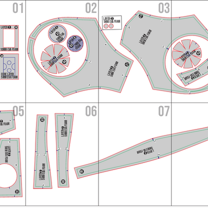 Present Mic Collar Prop Pattern Template – EVA Foam Pattern for Cosplay & DIY Builds Inspired by My Hero Academia