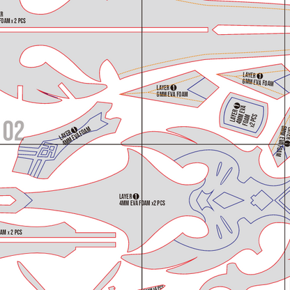 Primordial Jade Spear Prop Pattern Template – EVA Foam Pattern for Cosplay & DIY Builds Inspired by Genshin Impact