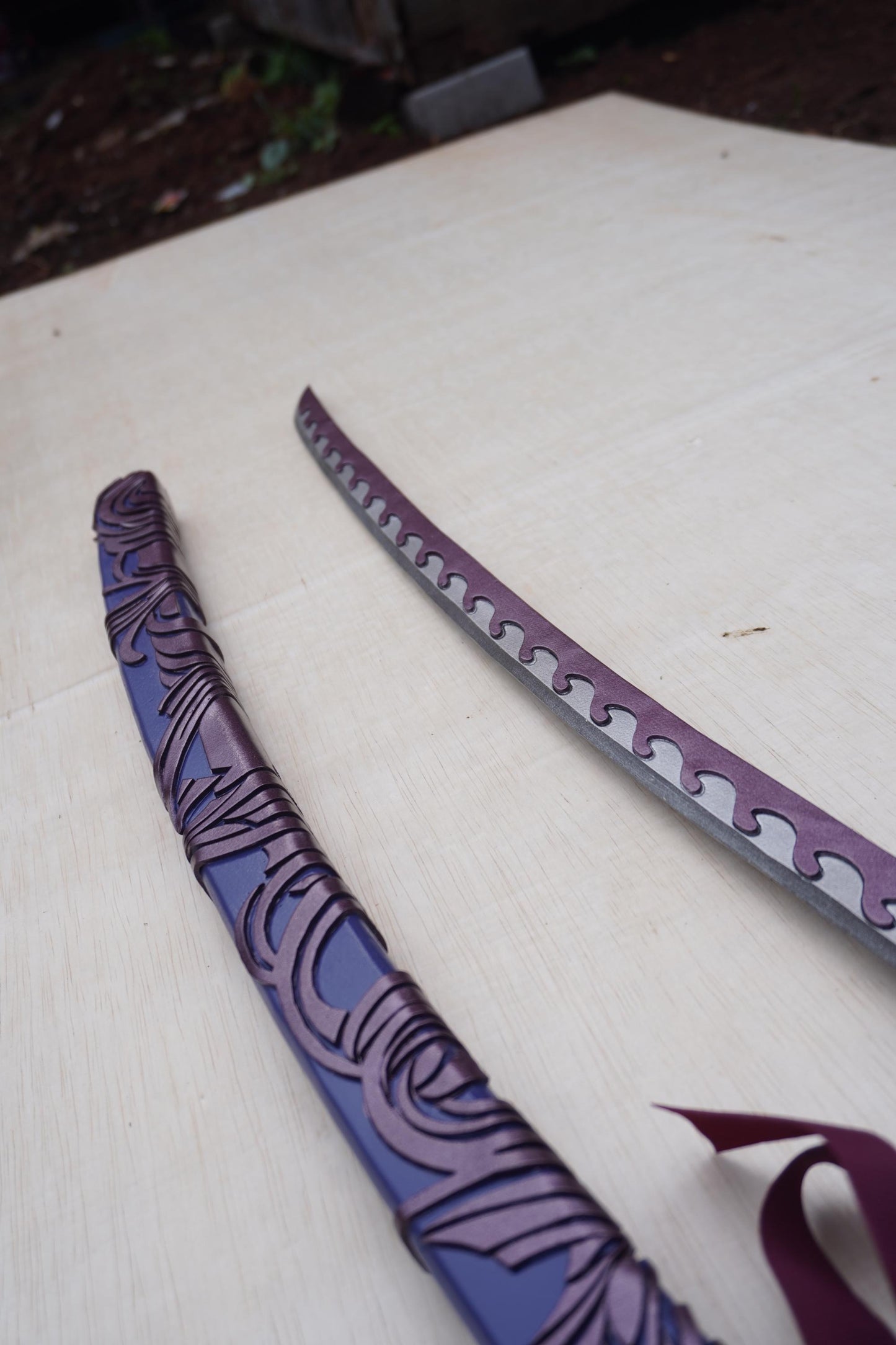 Pattern + Video on YouTube: Eskay Psylocke Vengeance Katana from Marvel Rivals Cosplay Template Blueprint PDF