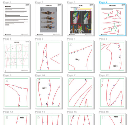 Prop Pattern: Ahsoka Tano Headpiece Togruta Lekku from Star Wars Rebels Cosplay Template Blueprint PDF