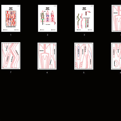 Prop Pattern: Asuka Spear from Evangelion Cosplay Template Blueprint PDF