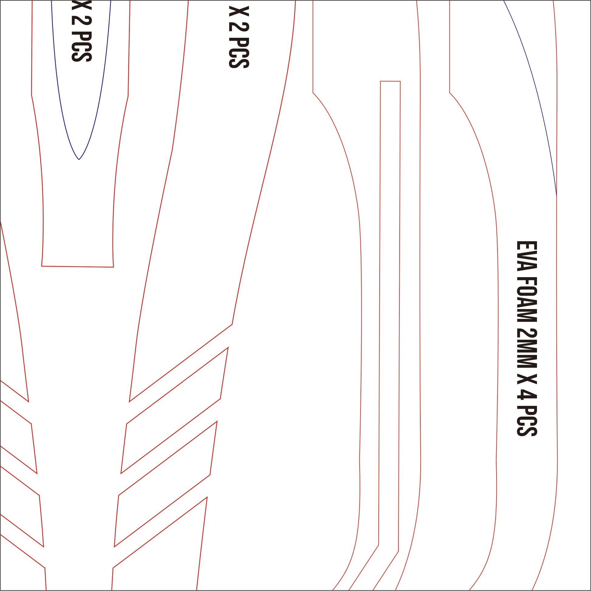 Prop Pattern: Asuka Spear from Evangelion Cosplay Template Blueprint PDF