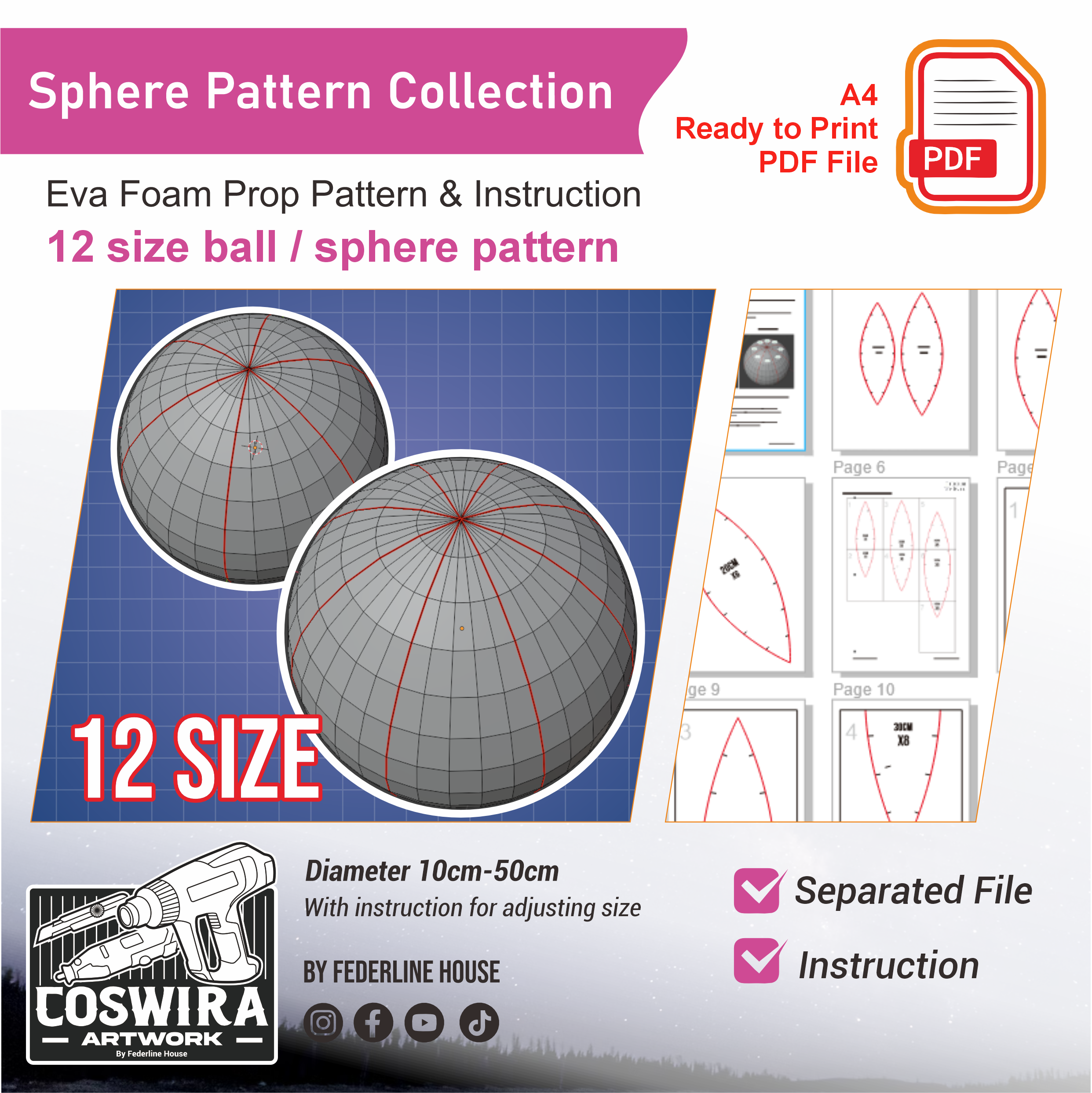 Props Patterning Examples Best Selllers Cosplay Prop Pattern – Coswira Artwork