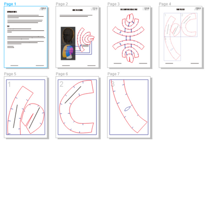 Prop Pattern: Base Helmet Pattern Base Cosplay Template Blueprint PDF
