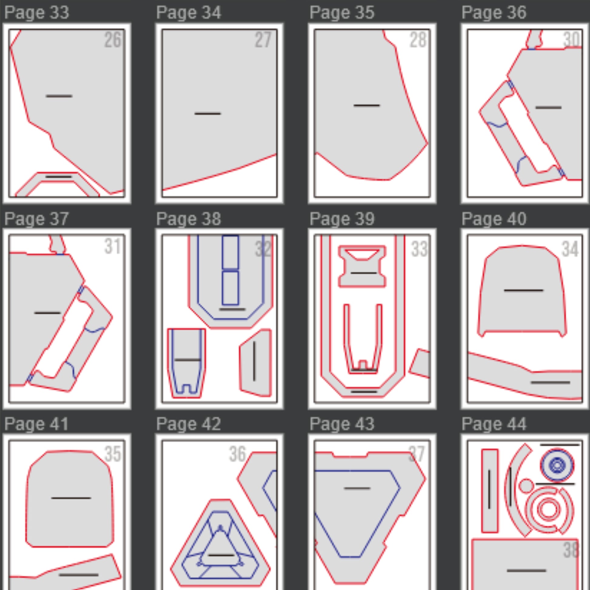 Prop Pattern: Brimstone Armor from Valorant Cosplay Template Blueprint PDF