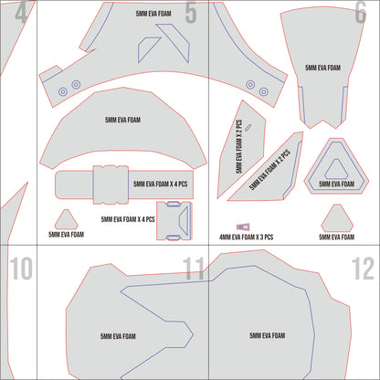 Prop Pattern: Brimstone Armor from Valorant Cosplay Template Blueprint PDF