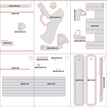 Prop Pattern: Brimstone Molly Gun from Valorant Cosplay Template Blueprint PDF