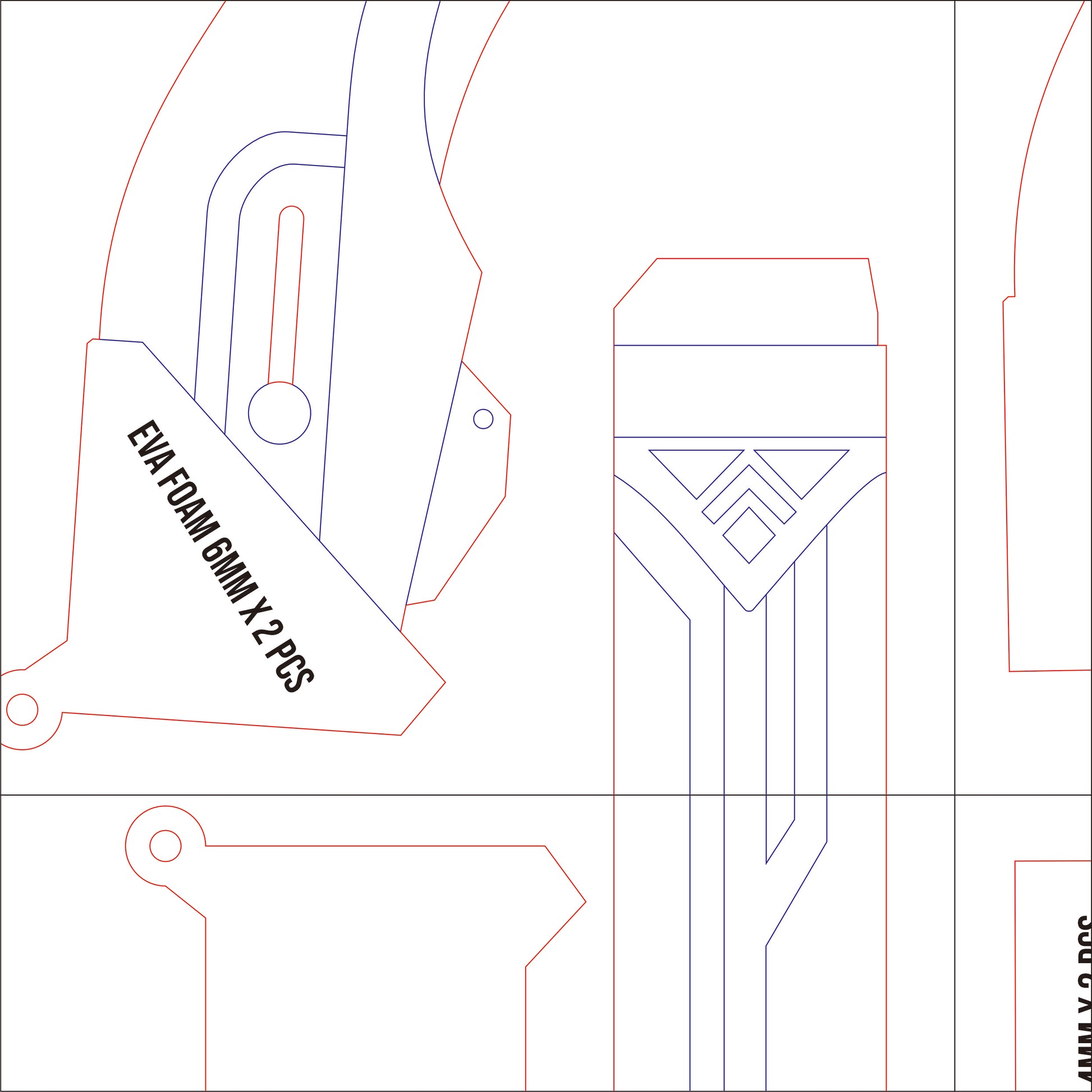 Prop Pattern: Caitlyn Sniper Gun from Arcane League of Legends Cosplay Template Blueprint PDF