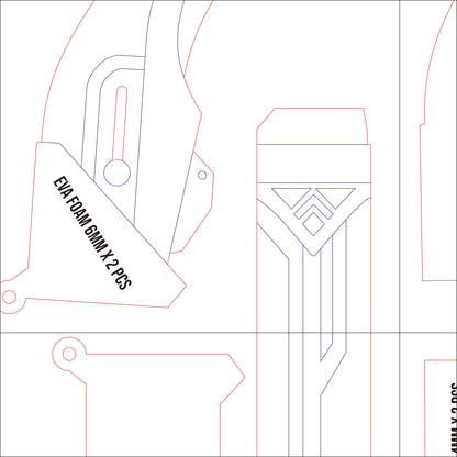Prop Pattern: Caitlyn Sniper Gun from Arcane League of Legends Cosplay Template Blueprint PDF