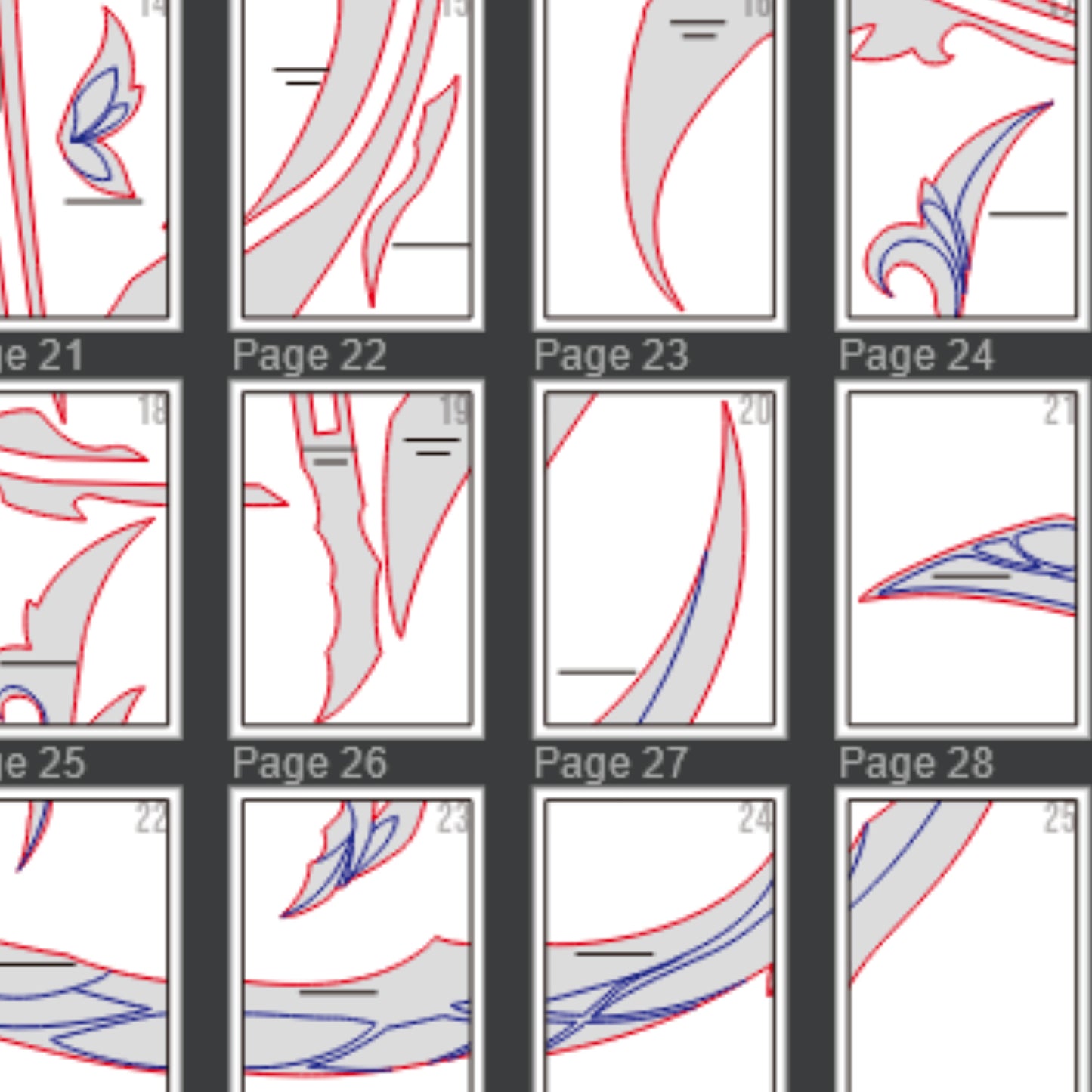 Prop Pattern: Castorice Scythe from Honkai Star Rail Cosplay Template Blueprint PDF