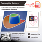 Prop Pattern: Cowboy Hat Base Pattern Cosplay Template Blueprint PDF