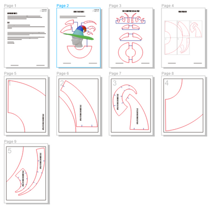 Prop Pattern: Curly Witch Hat Base Pattern Cosplay Template Blueprint PDF