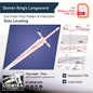 Prop Pattern: Demon King's Longsword from Solo Leveling Cosplay Template Blueprint PDF
