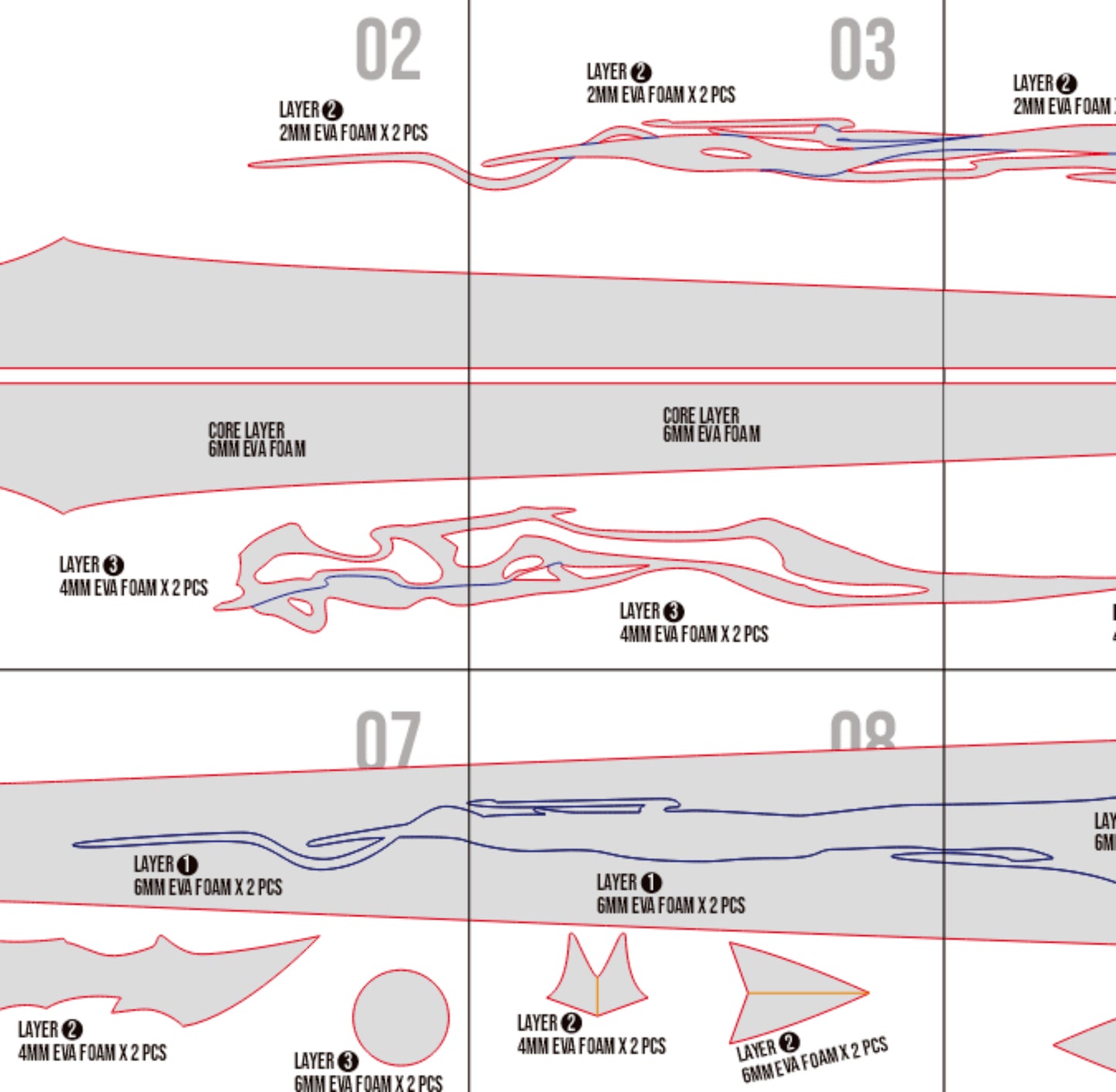 Prop Pattern: Demon King's Longsword from Solo Leveling Cosplay Template Blueprint PDF
