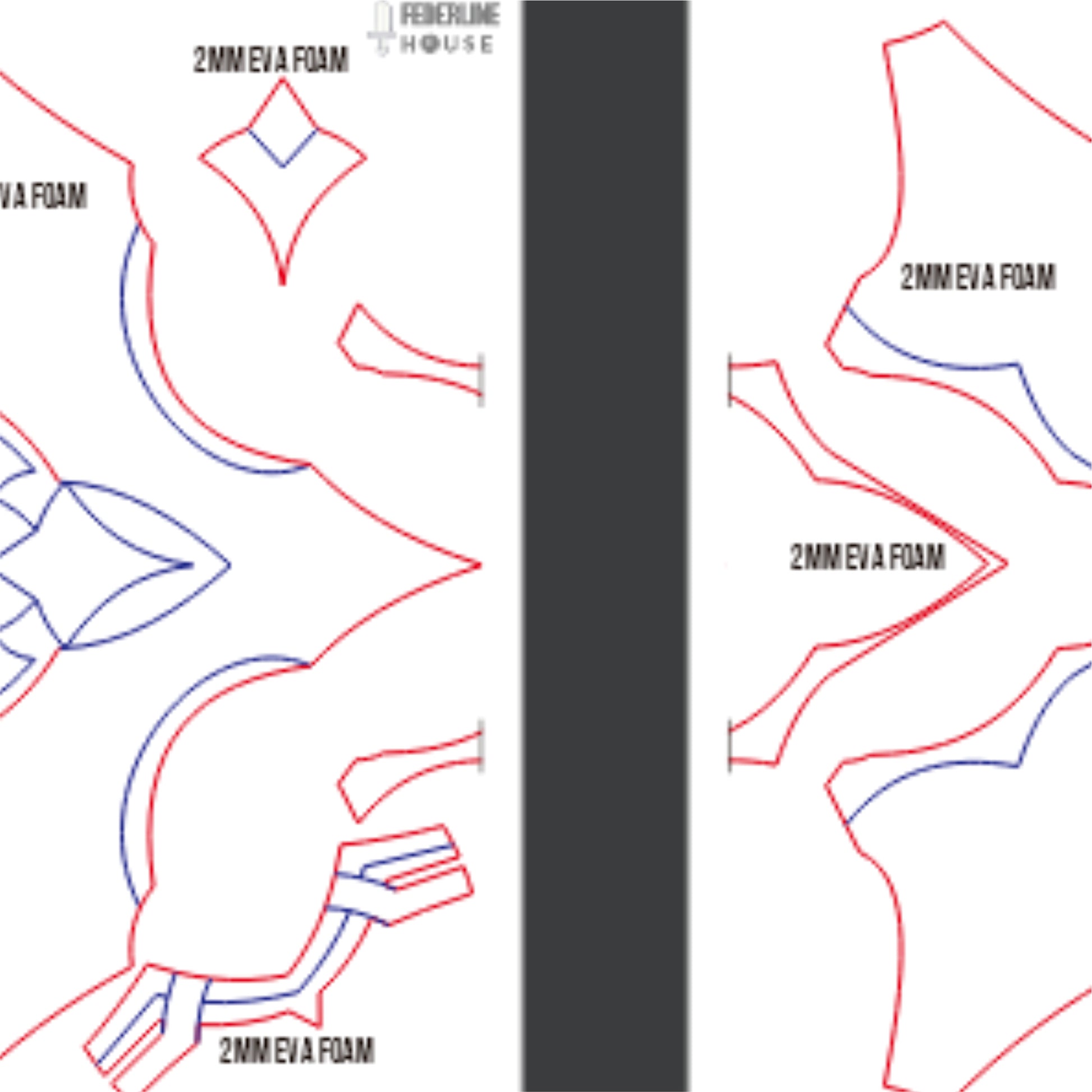 Prop Pattern: Dottore Mask from Genshin Impact Cosplay Template Blueprint PDF