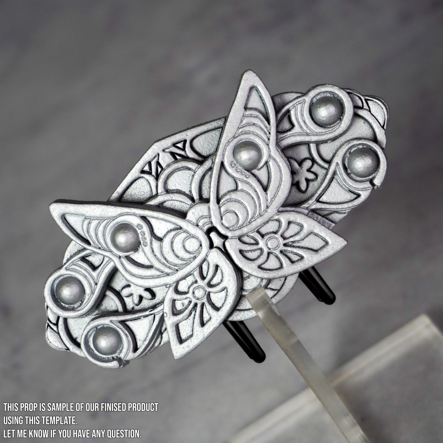 Prop Pattern: Fern Hairpin Headpiece from Sousou no Frieren Cosplay Template Blueprint PDF