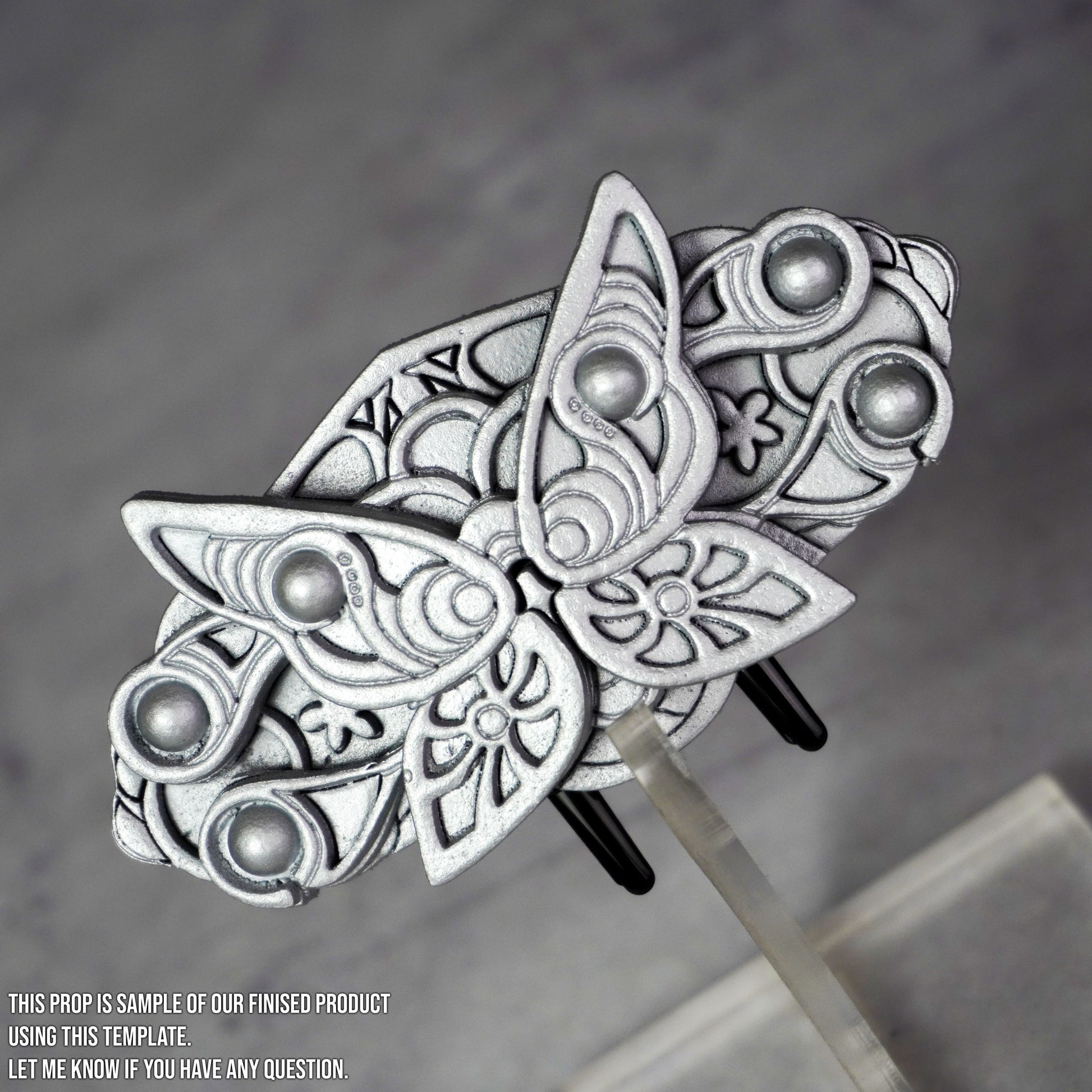 Prop Pattern: Fern Hairpin Headpiece from Sousou no Frieren Cosplay Template Blueprint PDF