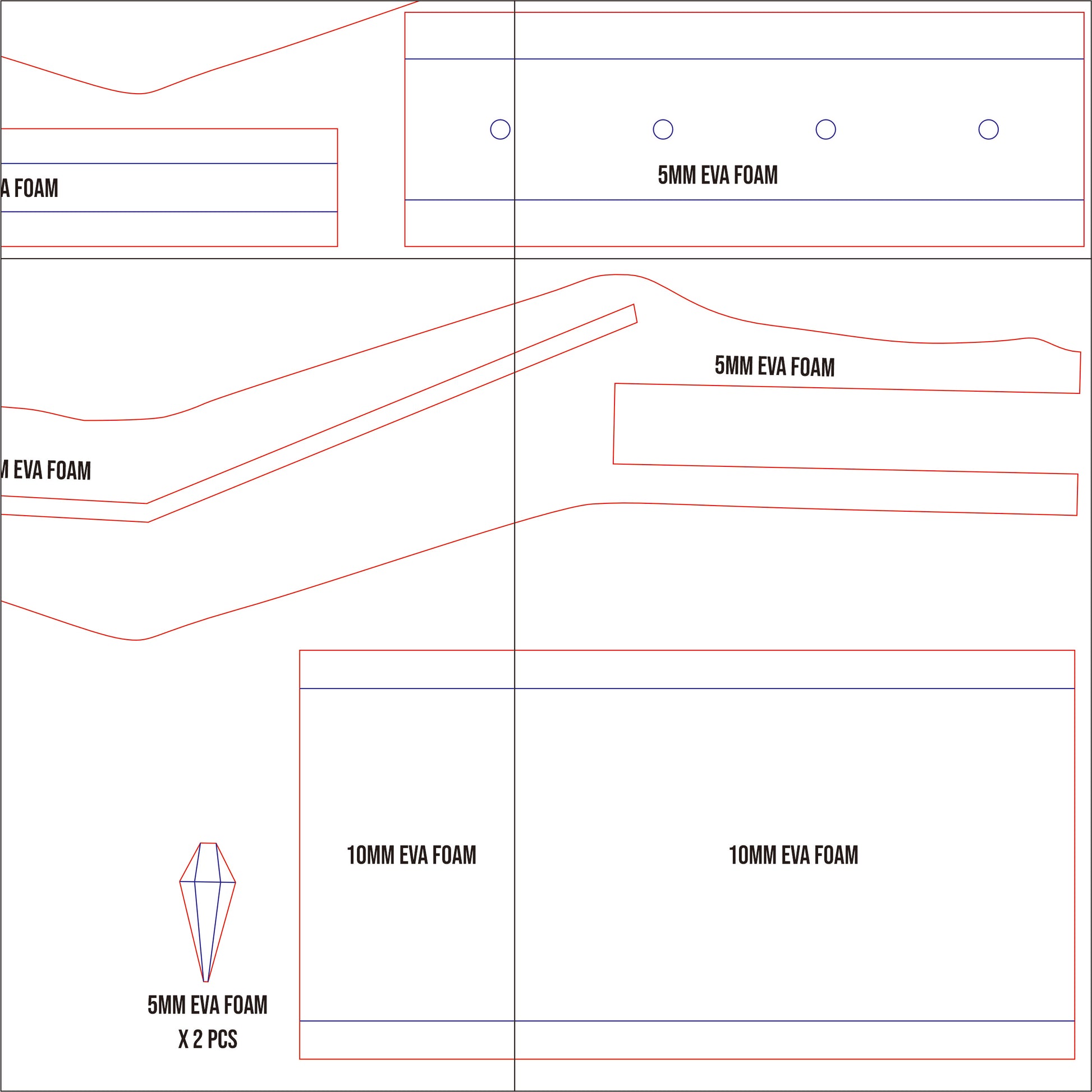 Prop Pattern: Fern Staff from Sousou no Frieren Cosplay Template Blueprint PDF