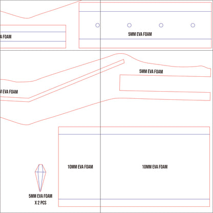 Prop Pattern: Fern Staff from Sousou no Frieren Cosplay Template Blueprint PDF