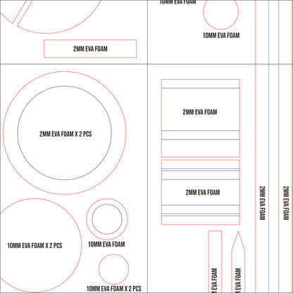 Prop Pattern: Frieren Staff from Sousou no Frieren Cosplay Template Blueprint PDF