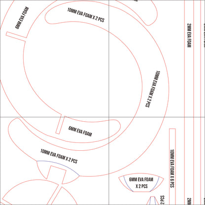 Prop Pattern: Frieren Staff from Sousou no Frieren Cosplay Template Blueprint PDF