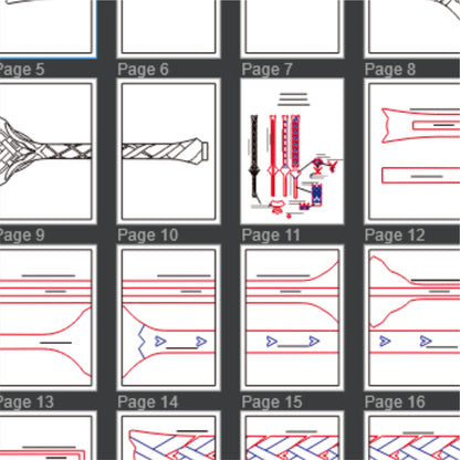 Prop Pattern: Fu Hua Whip Sword from Honkai Impact 3rd Cosplay Template Blueprint PDF
