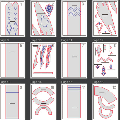 Prop Pattern: Graha Tia Staff from Final Fantasy Cosplay Template Blueprint PDF
