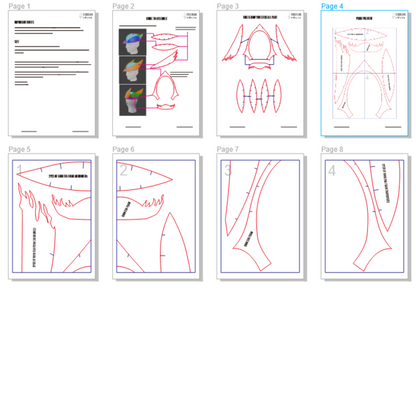 Prop Pattern: Hunter Hat Base Pattern Cosplay Template Blueprint PDF