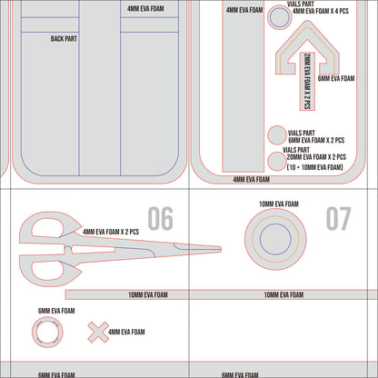 Prop Pattern: Ifa's Medkit from Genshin Impact Cosplay Template Blueprint PDF
