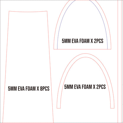 Prop Pattern: Izutsumi Hand Guard & Armor from Dungeon Meshi Cosplay Template Blueprint PDF