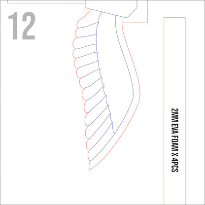 Prop Pattern: Laios Touden Sword from Dungeon Meshi Cosplay Template Blueprint PDF