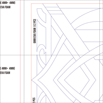Prop Pattern: Mehrak Kaveh Case from Genshin Impact Cosplay Template Blueprint PDF
