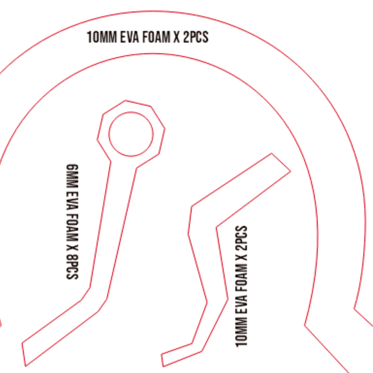 Prop Pattern: Pow Pow from Arcane League of Legends Cosplay Template Blueprint PDF