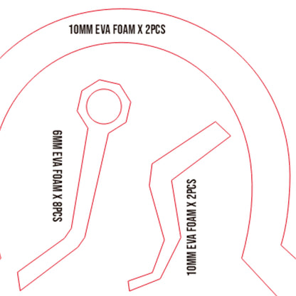 Prop Pattern: Pow Pow from Arcane League of Legends Cosplay Template Blueprint PDF