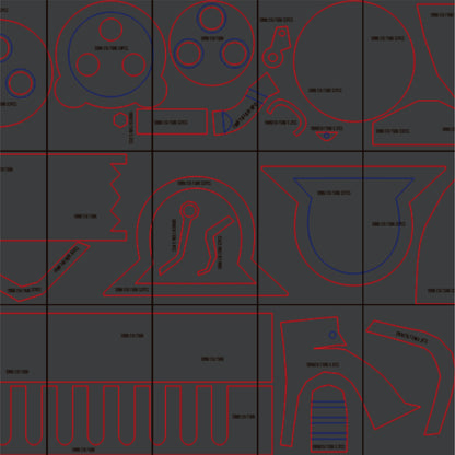 Prop Pattern: Pow Pow from Arcane League of Legends Cosplay Template Blueprint PDF