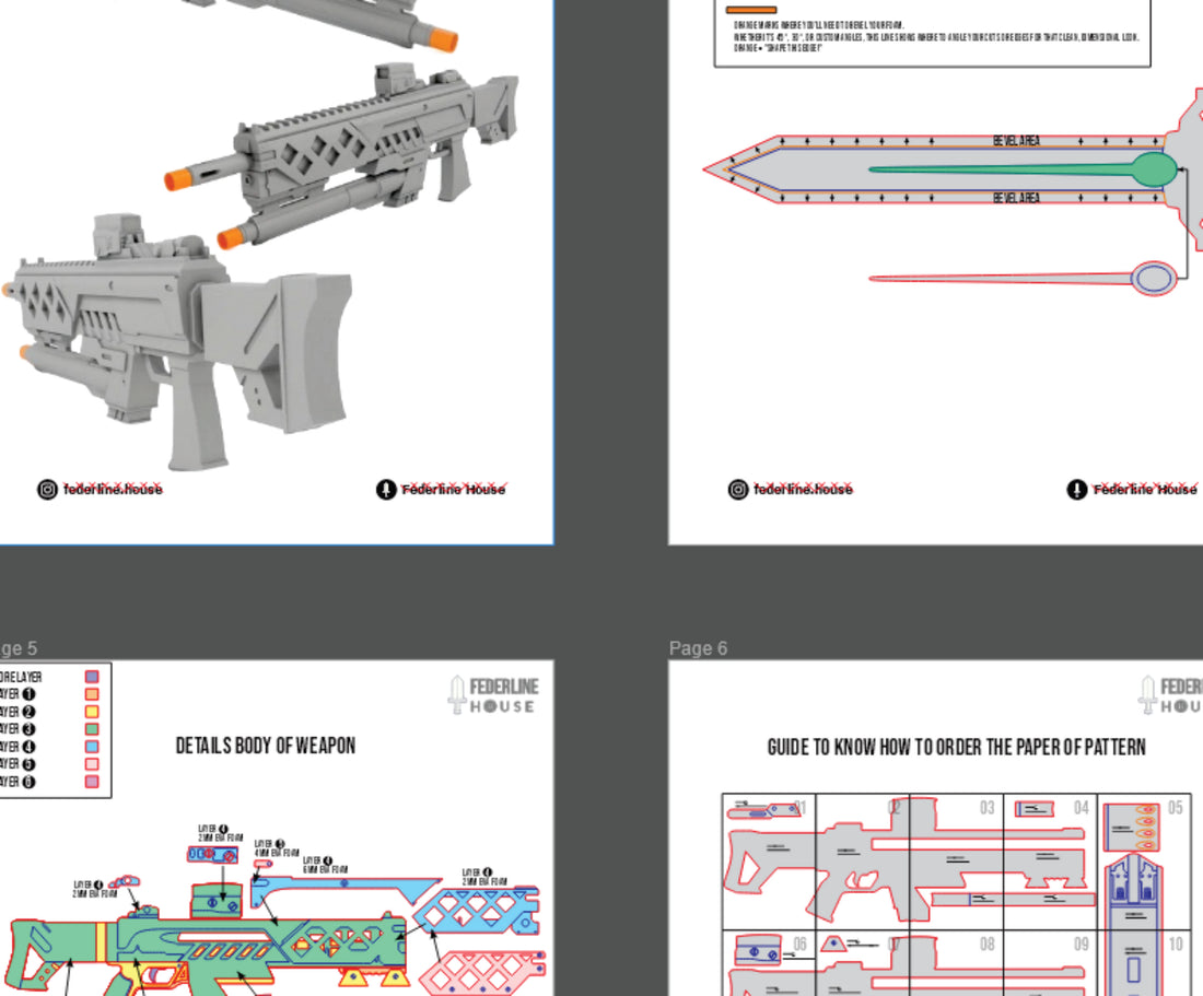Prop Pattern: Rapi Gun from Nikke Goddess of Victory Cosplay Template ...