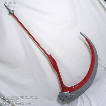 Prop Pattern: Rei Ayanami Scythe from Evangelion Cosplay Template Blueprint PDF
