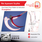 Prop Pattern: Rei Ayanami Scythe from Evangelion Cosplay Template Blueprint PDF
