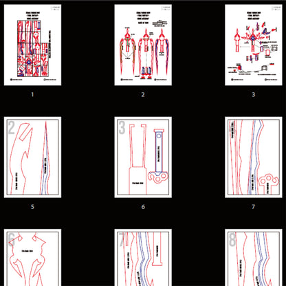 Prop Pattern: Serah Farron Bow from Final Fantasy Cosplay Template Blueprint PDF